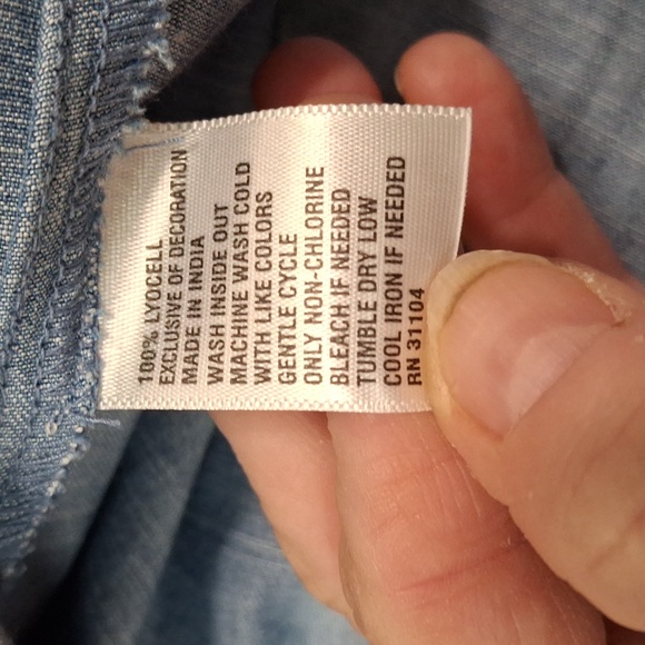 "CROWN AND IVY" SZ. M., Women's Blue and navy blue, 3/4 length sleeves tunic. - Picture 14 of 14